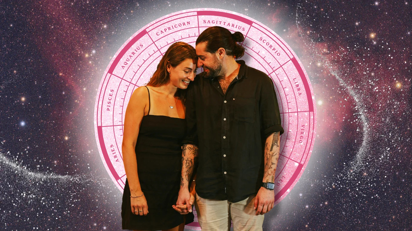 Mystical zodiac wheel with cosmic lights symbolizing signs from the universe for three zodiac signs in 2026.