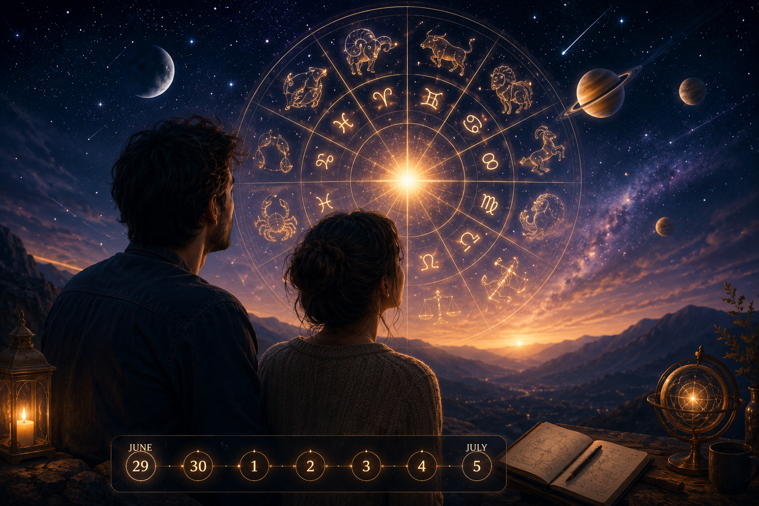 Weekly Horoscope June 29 to July 5 featuring astrology predictions, zodiac sign forecasts, lucky colors, love insights, and career guidance