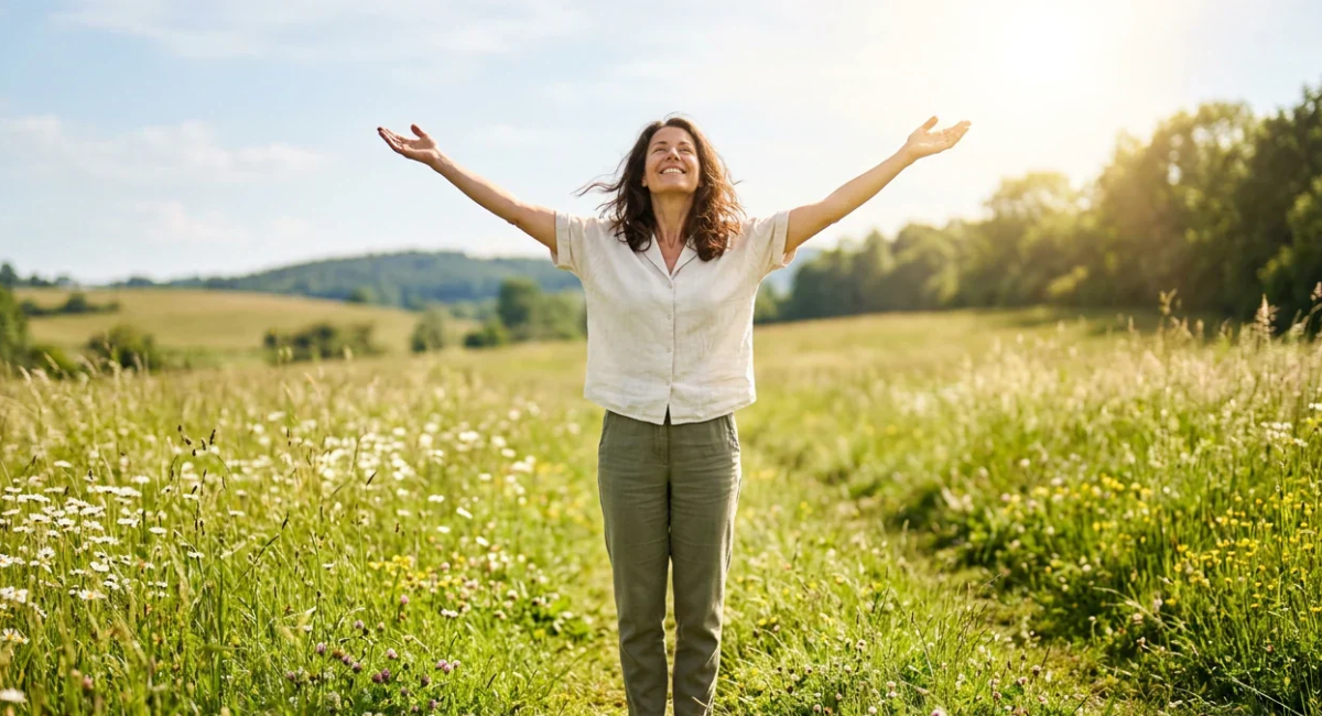 Vitamin D-rich foods including salmon, eggs, fortified milk, mushrooms, and sunshine representing the health benefits of Vitamin D.